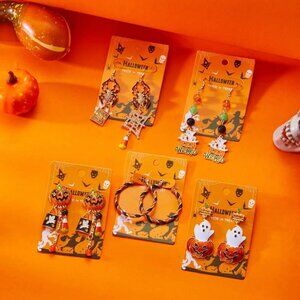 👻 Ghost Tassel Halloween Earrings 🎃 Spooky Gothic Dangle Jewelry NEW